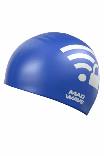 Фото Шапочка для плавания Mad Wave WI-FI blue M0550 04 0 03W со склада магазина СпортЕВ