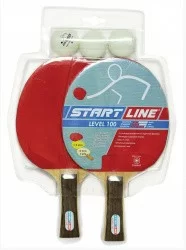 Набор для настольного тенниса Start Line Level 100 (2 ракетки, 3 мяча) 61-200 Набор для настольного тенниса Start Line Level 100 (2 ракетки, 3 мяча) 61-200