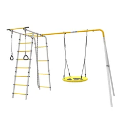 ROMANA Полянка Плюс 2 (желтый/серый) (с качелями гнездо 100см) 103.20.08+1.Д-26.27