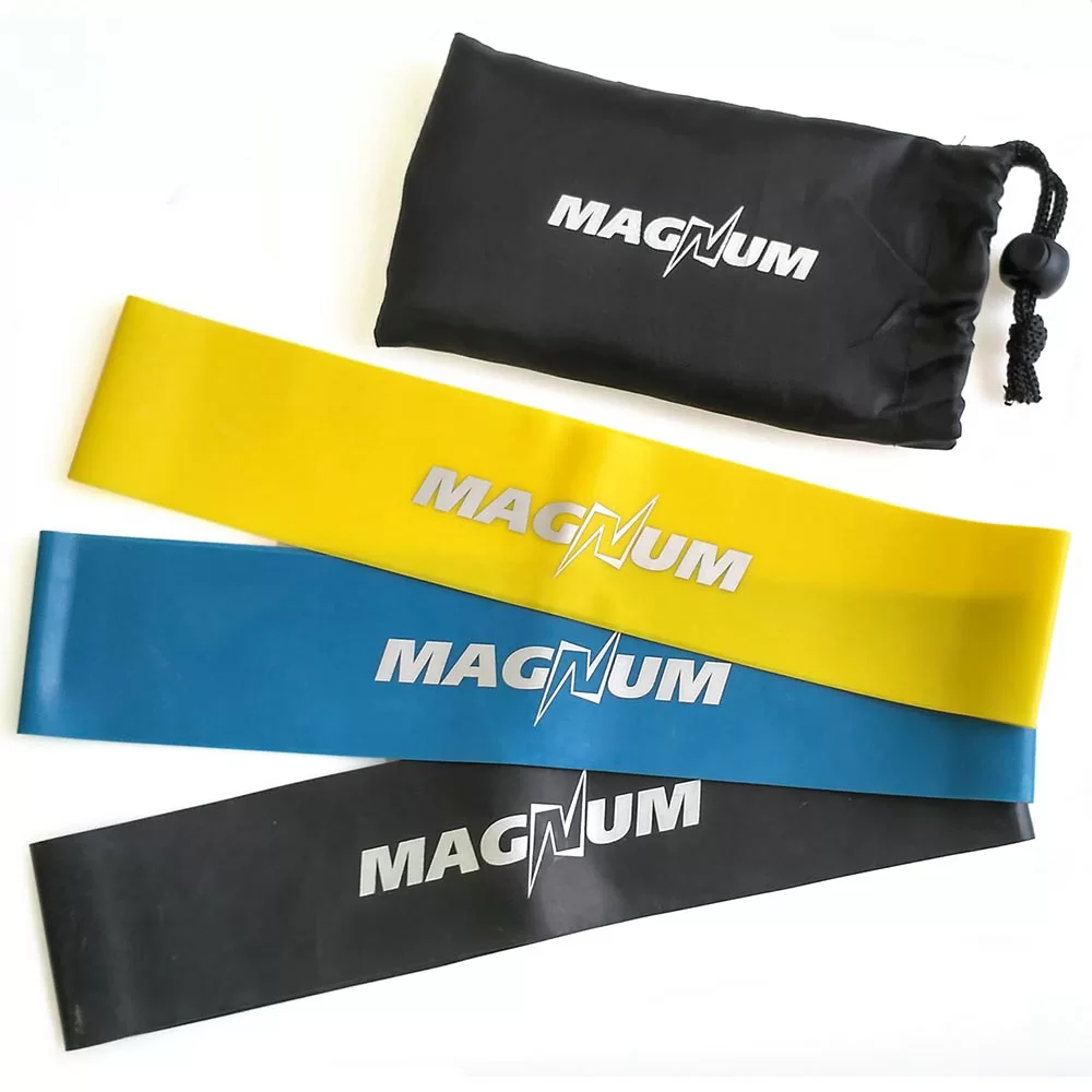 Фото Комплект эспандеров петля латексная Magnum 50х5 см 3 шт в сумке MLB50-3 со склада магазина СпортЕВ