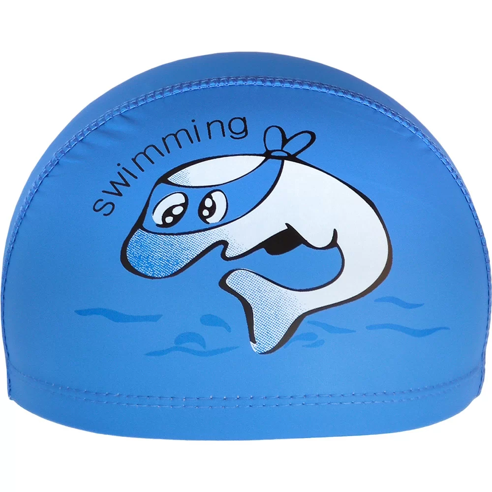Фото Шапочка для плавания E41281 Дельфин ПУ синяя 198-032 10021845 со склада магазина СпортЕВ