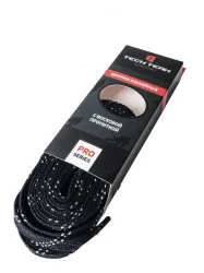 Шнурки хоккейные 244 см с пропиткой TechTeam черные 14931