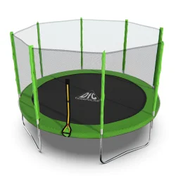 Батут DFC Trampoline Fitness 12ft наружн.сетка, св.зел. (366см) (два короба) 12FT-TR-LG