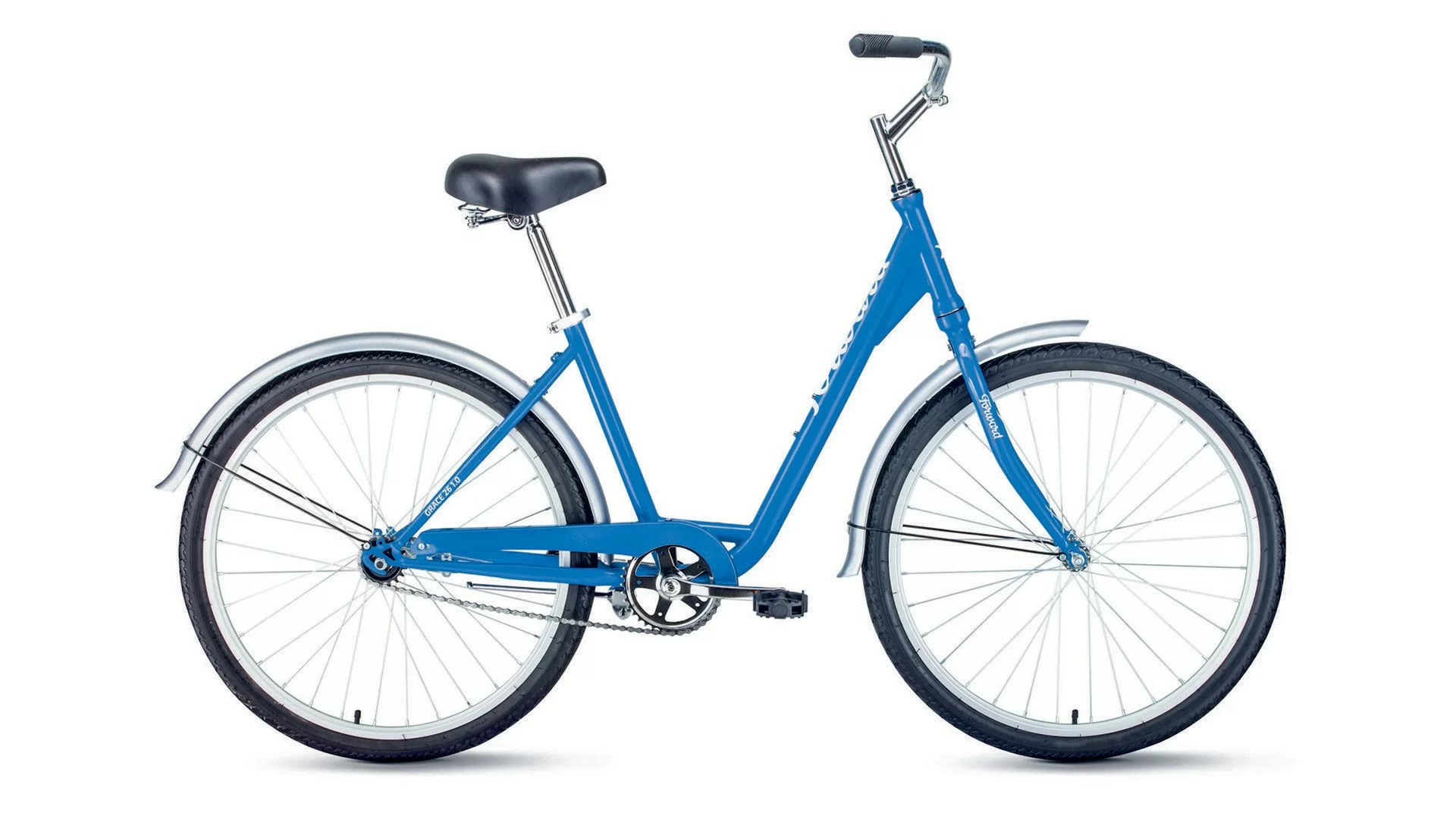 Фото Велосипед Forward Grace 26 1.0 (2020) синий/белый RBKW08N61002 со склада магазина СпортЕВ