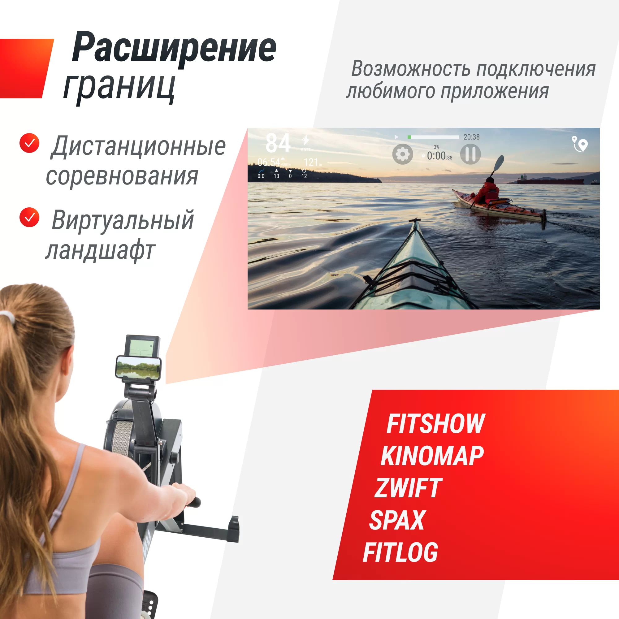 Фото Гребной тренажер UNIX Fit Air Rower-X Black со склада магазина Спортев