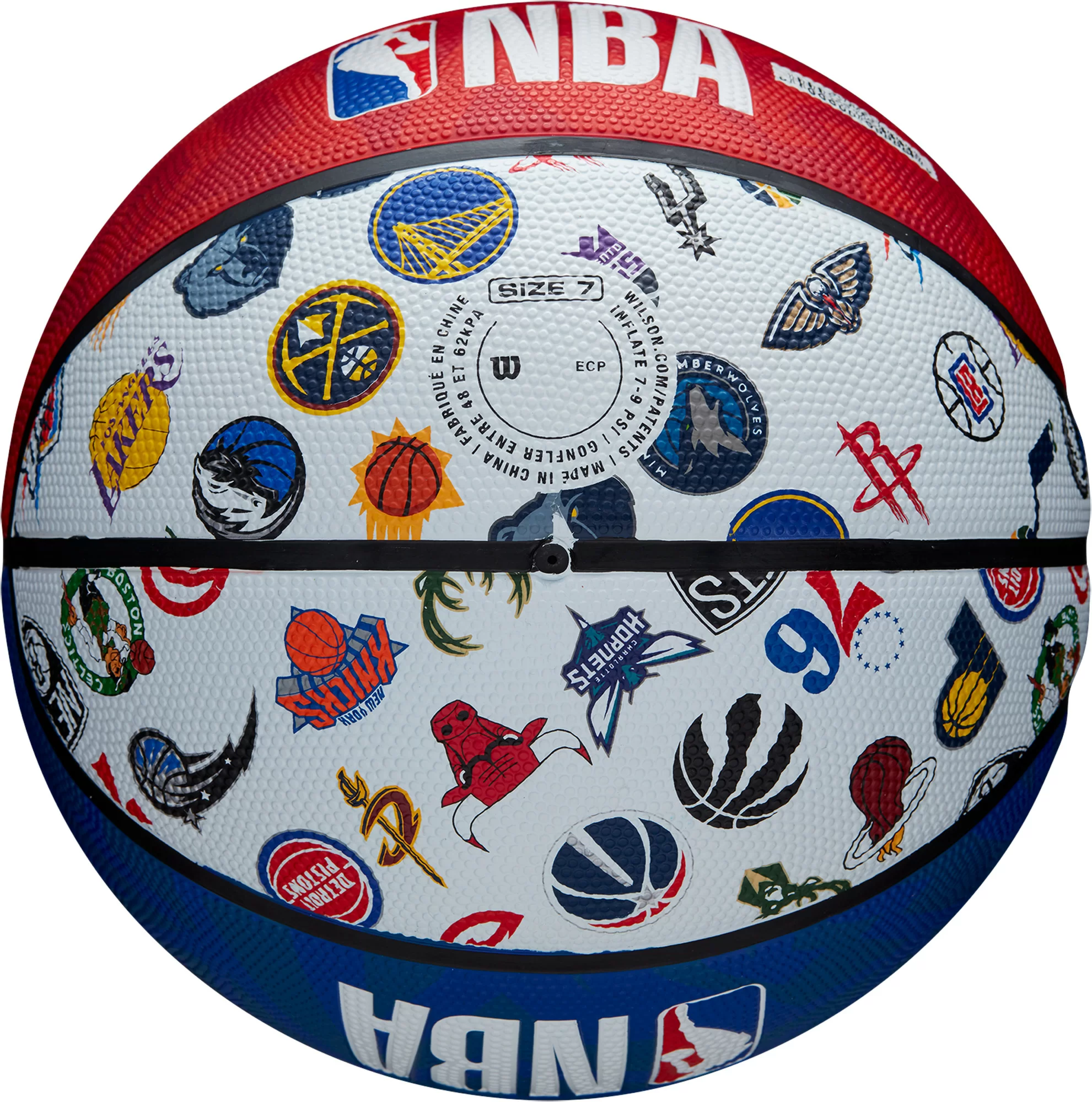 Фото Мяч баскетбольный Wilson NBA All Team размер №7 сине-белый WTB1301XBNBA со склада магазина СпортЕВ