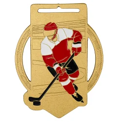 Медаль MZP 700-75/G хоккей (70х55 мм, s-3 мм)