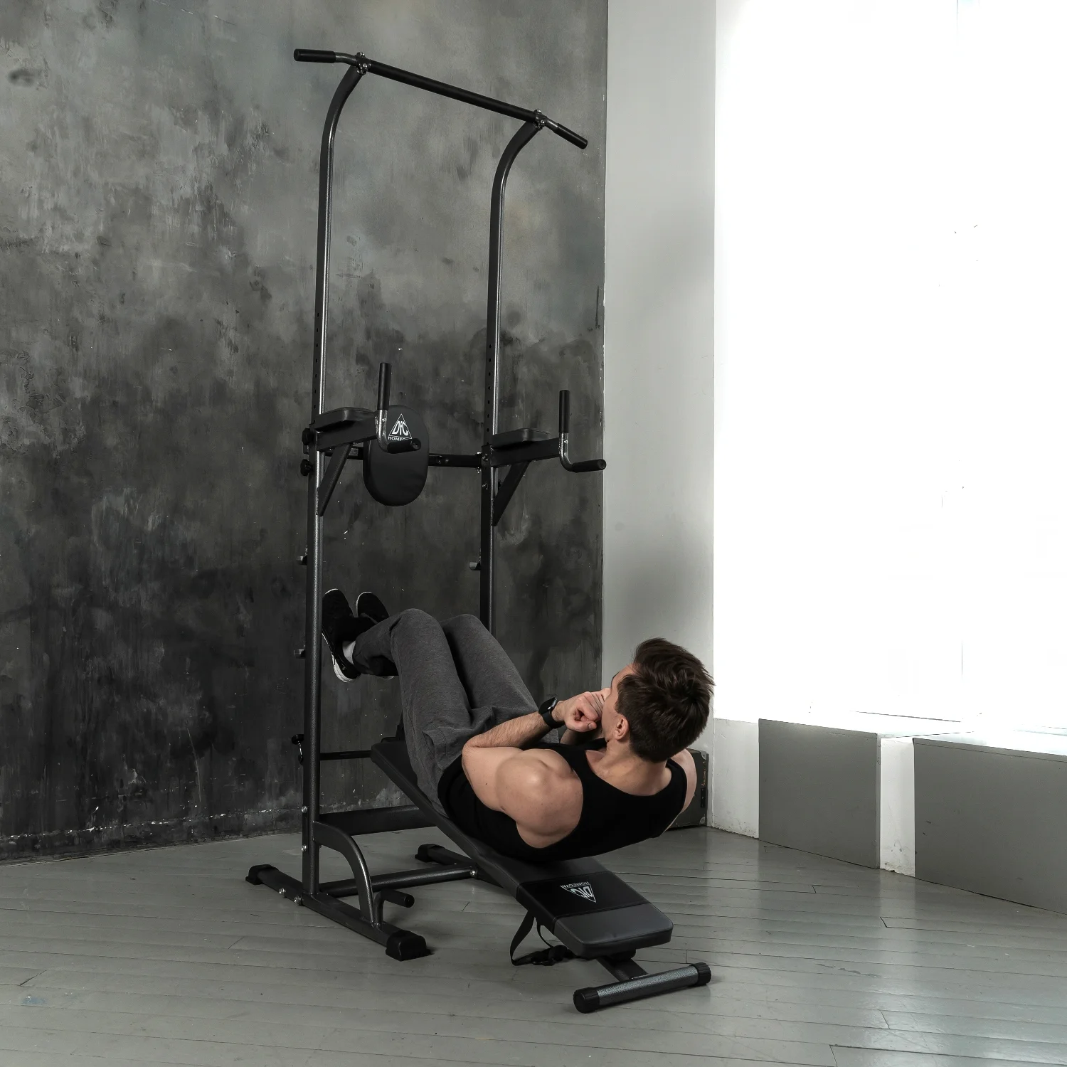 Фото Турник-брусья со скамьей DFC Power Tower G003 со склада магазина Спортев