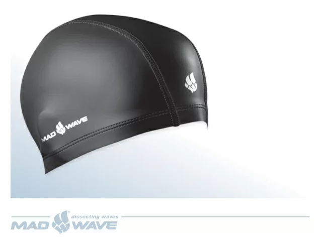 Фото Шапочка для плавания Mad Wave PUT Coated черный M0585 01 0 01W со склада магазина Спортев