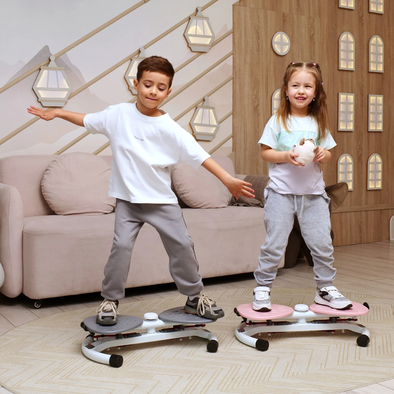 Фото Фитнес платформа/горнолыжный тренажёр DFC "Twister Bow" с эспандерами TW-S108GR со склада магазина Спортев