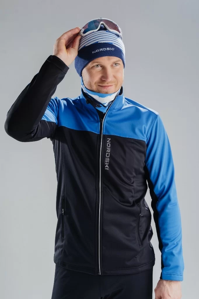 Фото Куртка разминочная Nordski Active blue/black NSM483710 со склада магазина Спортев