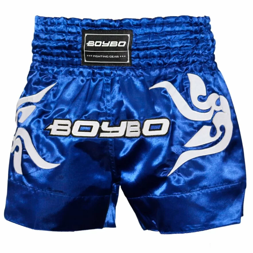 Фото Шорты для тайского бокса BoyBo синие BST882 со склада магазина СпортЕВ