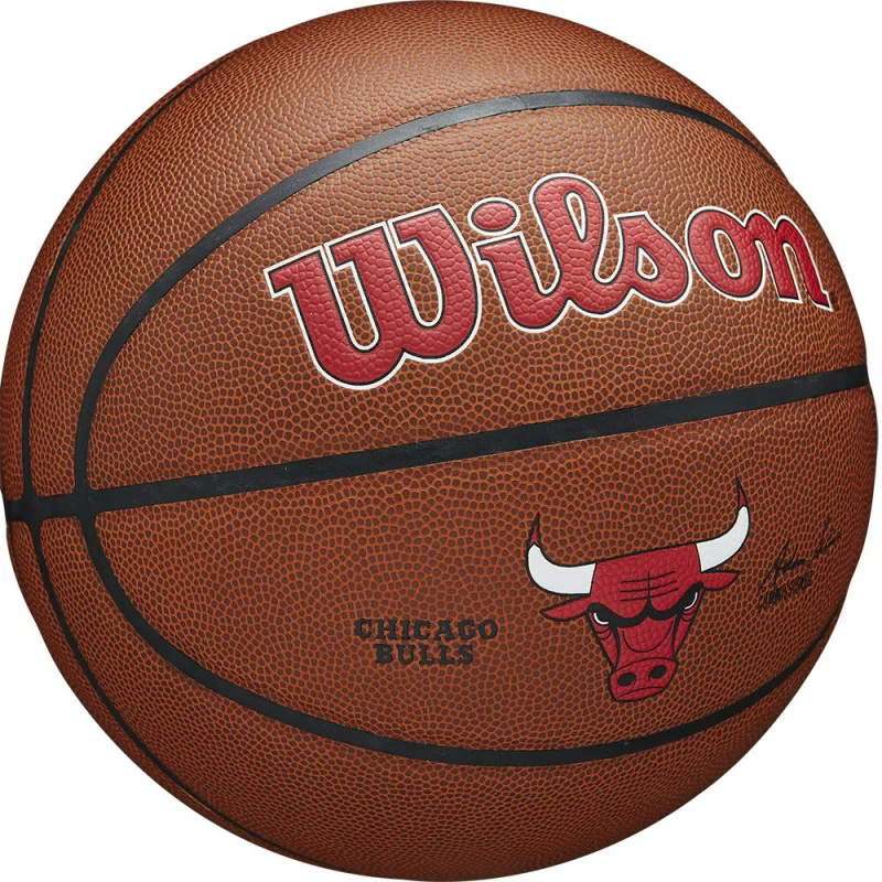 Фото Мяч баскетбольный Wilson NBA Chicago Bulls размер №7 оранжевый WTB3100XBCHI со склада магазина СпортЕВ