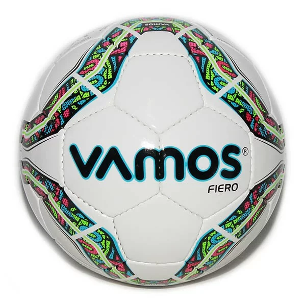 Фото Мяч футбольный Vamos Fiero 32П №4 бело-желто-синий BV 2561-AFH со склада магазина СпортЕВ
