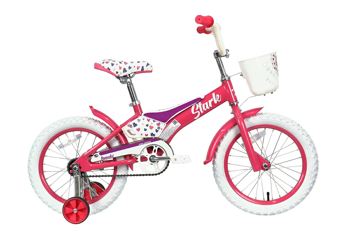 Фото Велосипед Stark Tanuki 14 Girl (2021) розовый/фиолетовый со склада магазина СпортЕВ