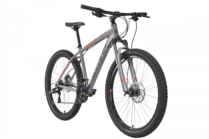 Фото Велосипед Stark Hunter 27.5+ 2 HD (2022) серый/оранжевый со склада магазина СпортЕВ
