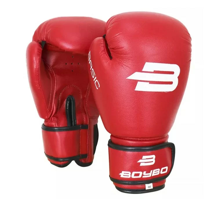 Фото Перчатки боксерские BoyBo Basic красные BBG100 со склада магазина Спортев