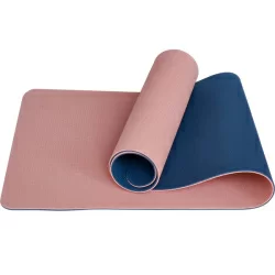 Коврик для йоги 183x61x0,6 см E33587 ТПЕ розовый/синий 10020098