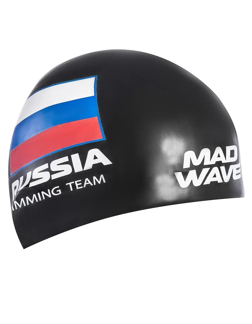 Фото Шапочка для плавания Mad Wave Swimming Team black M0558 18 0 01W со склада магазина СпортЕВ