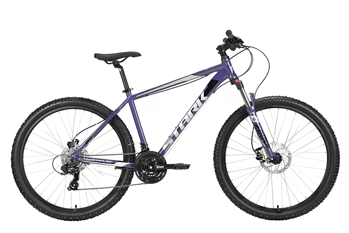 Фото Велосипед Stark Hunter 27.2 HD (2023) фиолетовый/серый/черный со склада магазина СпортЕВ