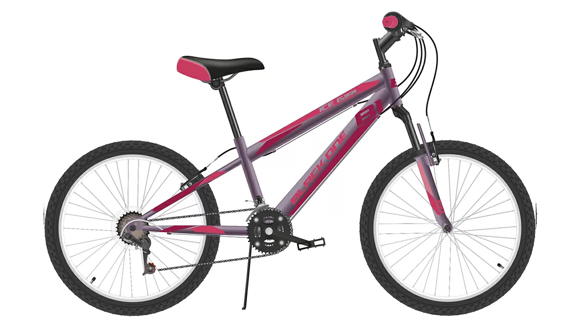 Фото Велосипед Black One Ice Girl 20 (2022) фиолетовый/розовый/розовый со склада магазина СпортЕВ