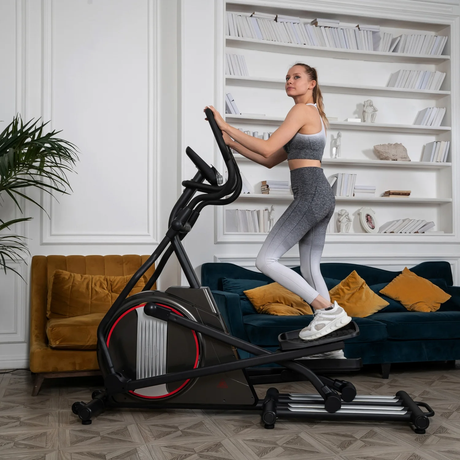 Фото Эллиптический тренажер DFC E97614 магн.эл.привод со склада магазина Спортев