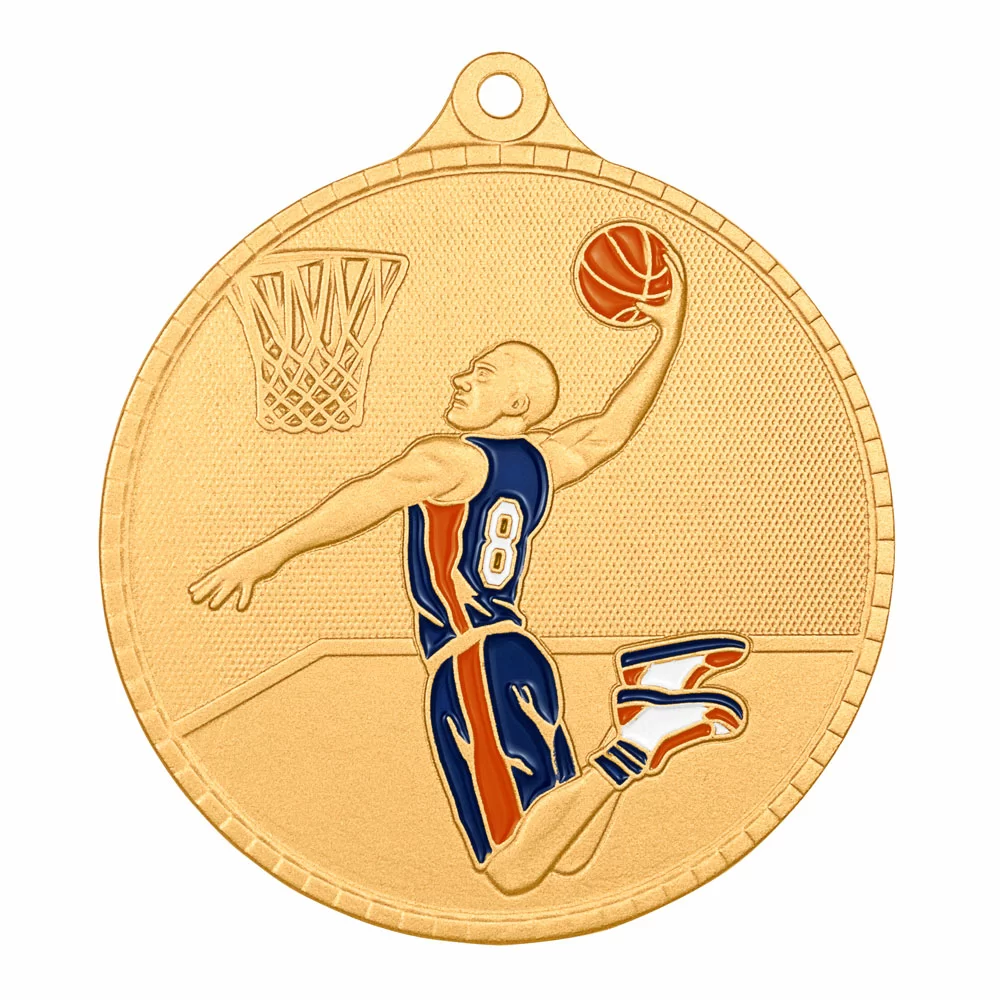 Фото Медаль MZP 595-55/G баскетбол (D-55мм, s-2 мм) со склада магазина СпортЕВ
