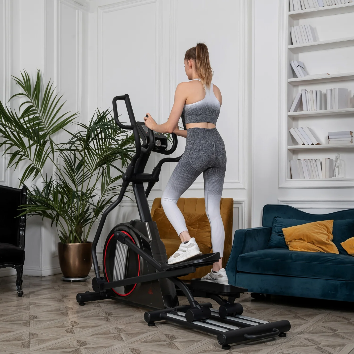 Фото Эллиптический тренажер DFC E97614 магн.эл.привод со склада магазина Спортев