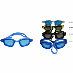 Очки для плавания Stingrey взрослые оправа прозрачная стекло синее HJ-308