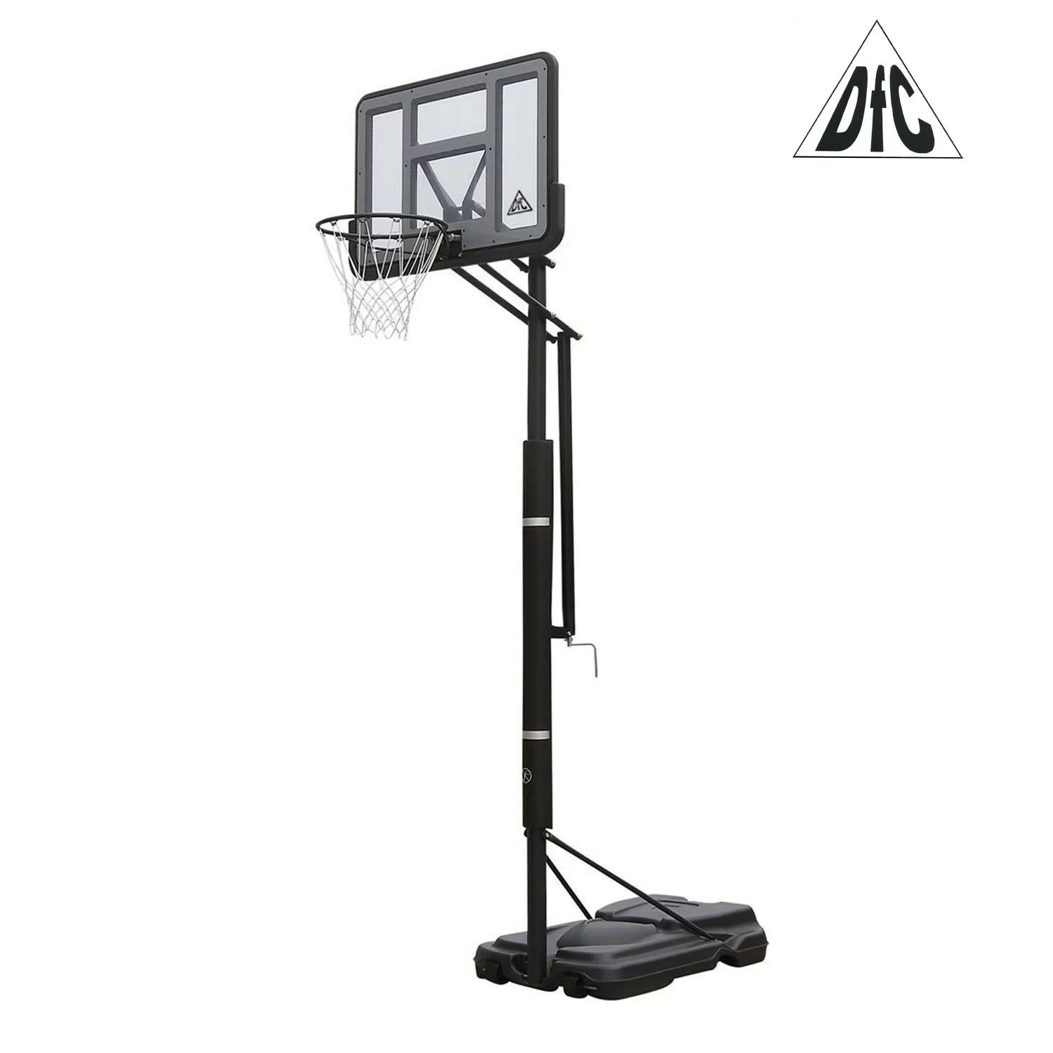Фото Баскетбольная мобильная стойка DFC STAND44PVC1 110x75cm ПВХ винт.регулировка со склада магазина Спортев