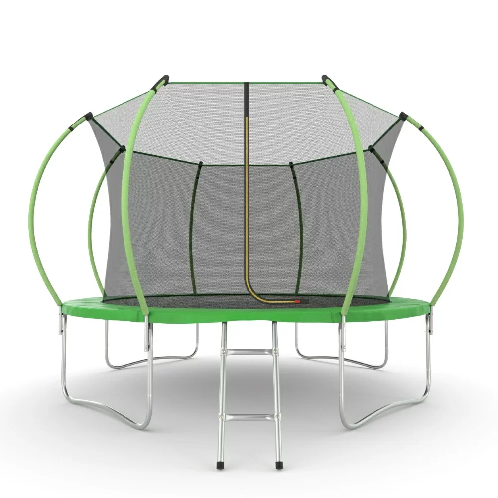 Фото EVO JUMP Internal 12ft (Green) Батут с внутренней сеткой и лестницей, диаметр 12ft (зеленый) со склада магазина СпортЕВ