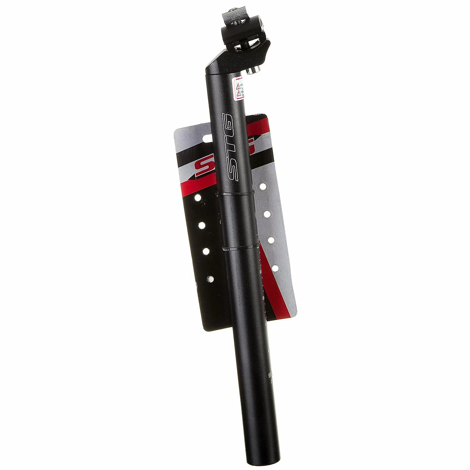 Фото Подседельный штырь 28,6*350 STG с зажимом алюм. черный Х82594 со склада магазина Спортев