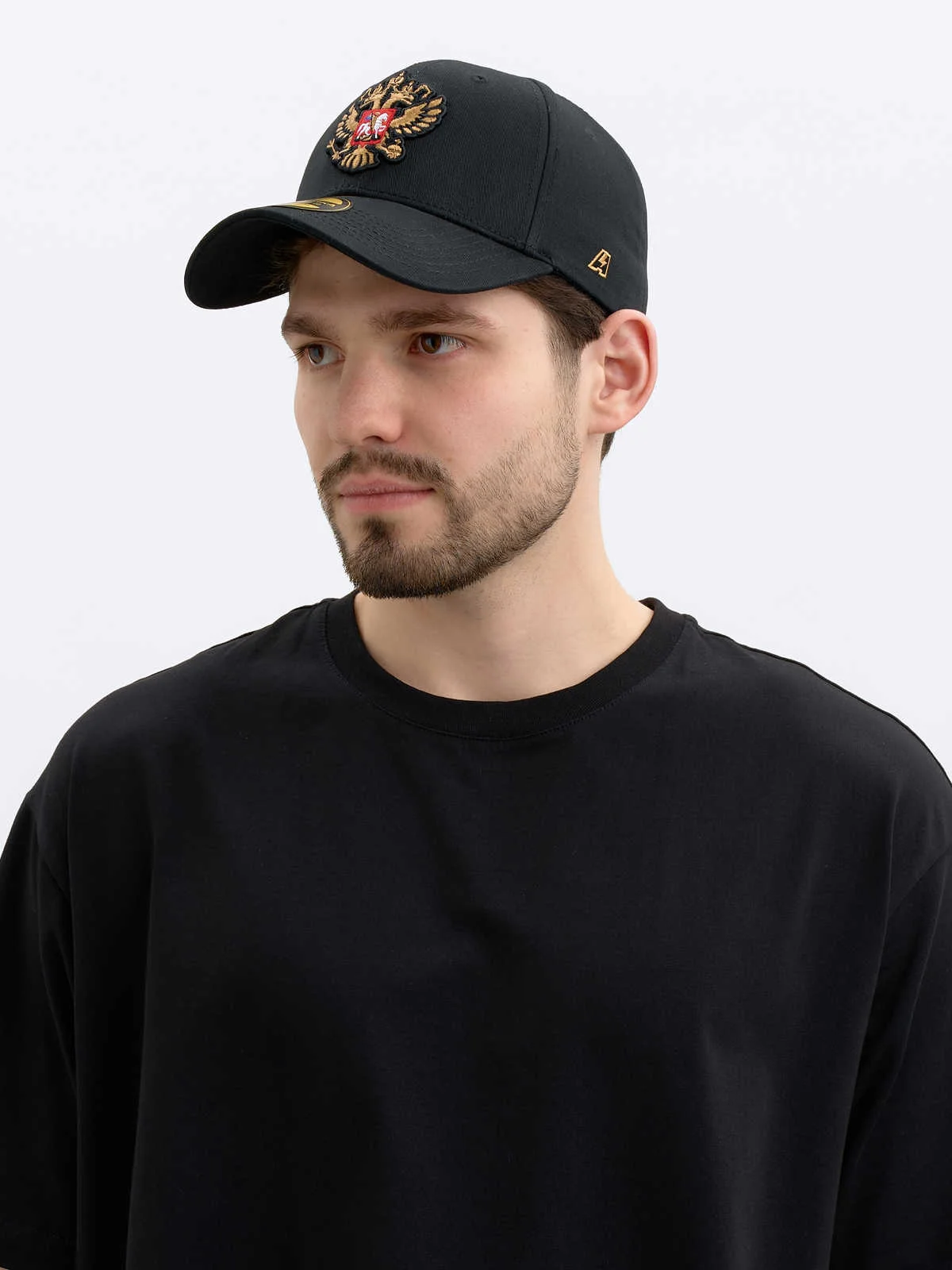 Фото Бейсболка Россия черная р.55-58 10392 со склада магазина Спортев