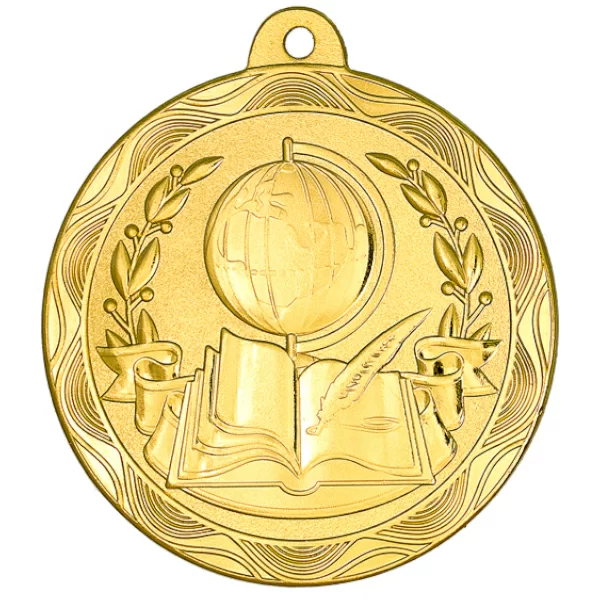 Фото Медаль MZ 65-50/G знание (D-50 мм, s-2,5 мм) со склада магазина Спортев
