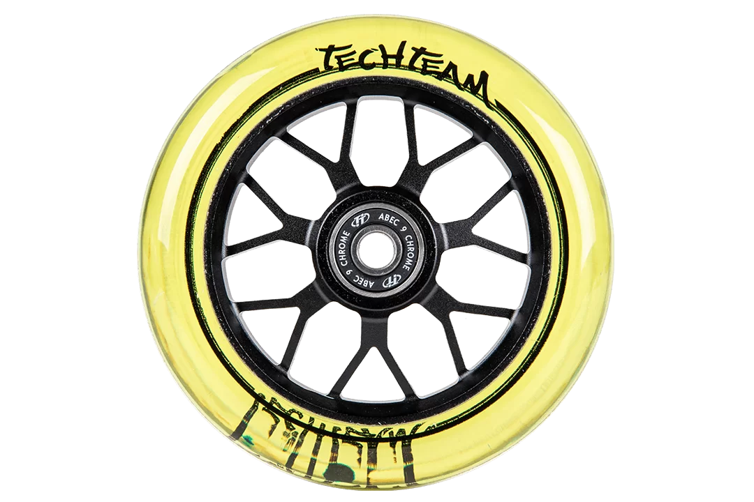 Фото Колесо для самоката TechTeam X-Treme 110 мм Форма Winner yellow transparent со склада магазина СпортЕВ