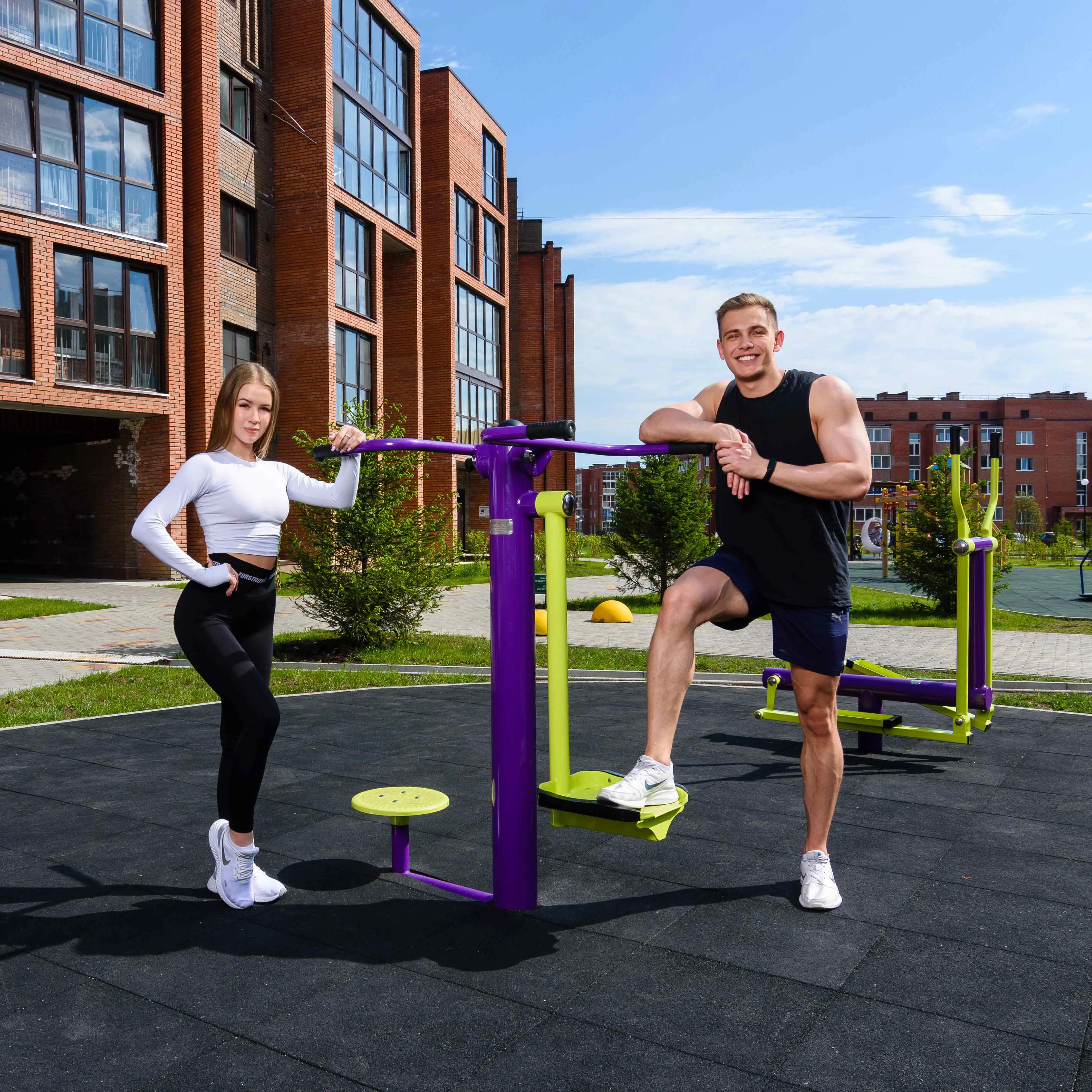 Фото Smart-1031 Уличный тренажер Маятник-твистер ZAVODSPORTA со склада магазина Спортев