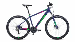 Велосипед Forward Apache 27.5 3.2 disc (2021) фиолетовый/зеленый