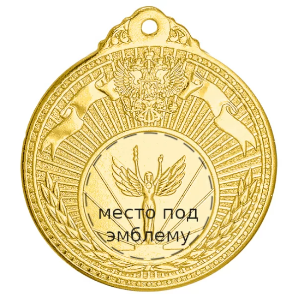 Фото Медаль MZ 06-50/G (D-50 мм, D-25 мм, s-2 мм) со склада магазина Спортев
