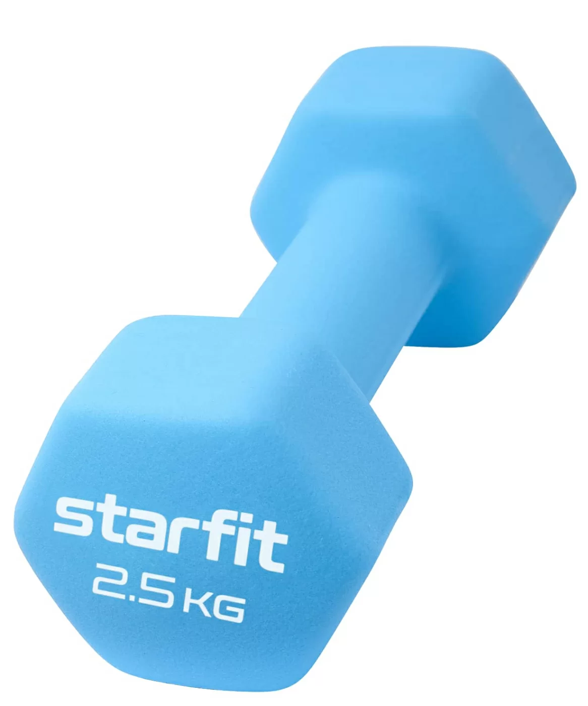 Фото Гантель неопреновая 2.5 кг StartFit Core DB-201 синий пастель 18832 со склада магазина СпортЕВ