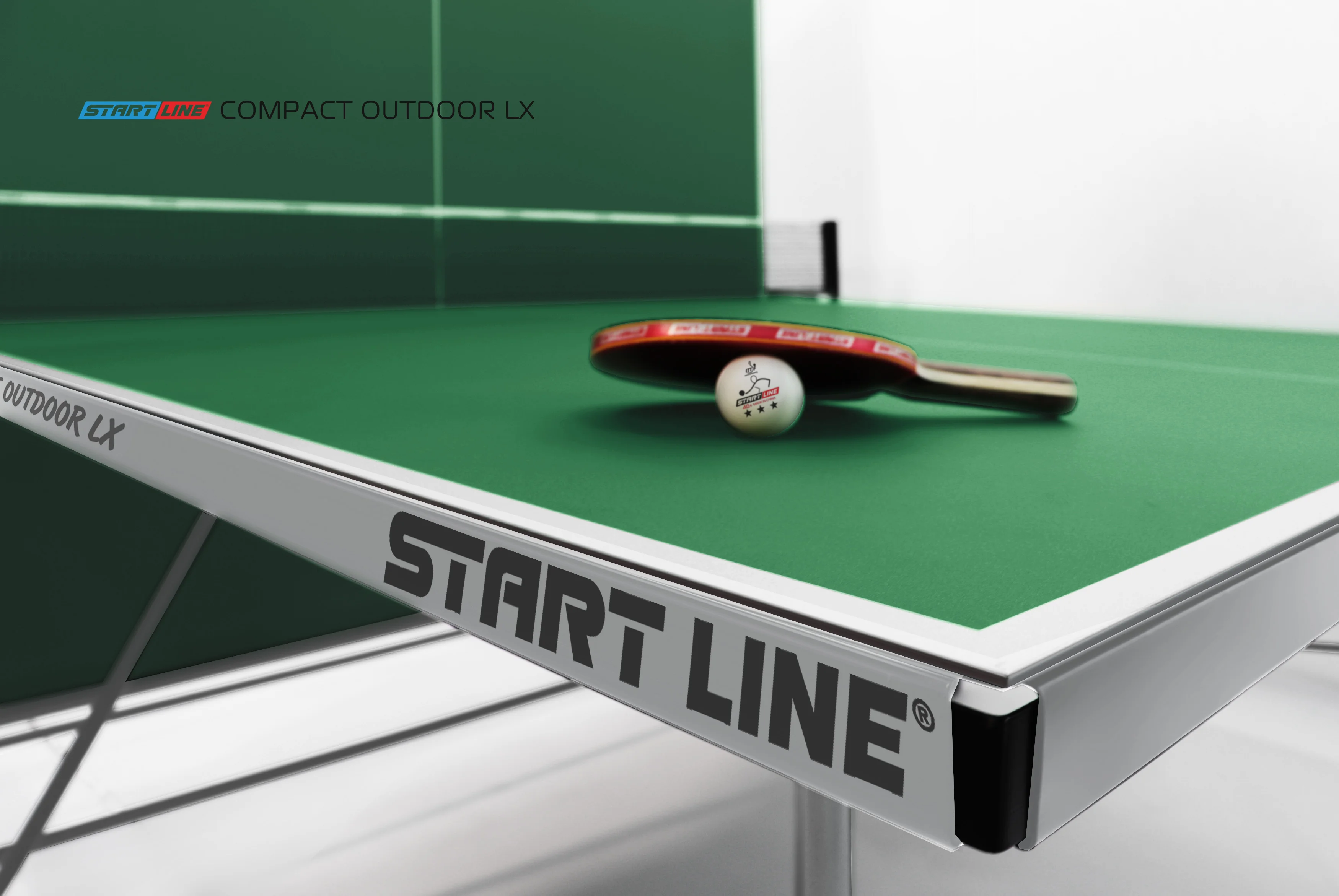 Фото Стол теннисный Compact-2 LX  Всепогодный 6 Зеленый со склада магазина Спортев