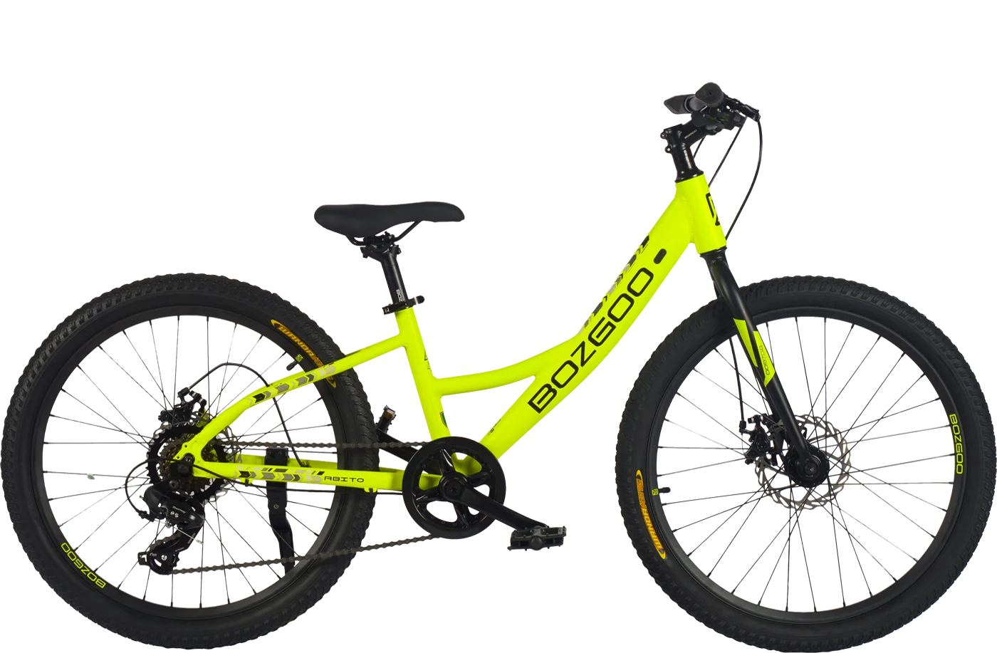 Велосипед BOZGOO Abito 24" зеленый/черный 30100 Фото Велосипед BOZGOO Abito 24" зеленый/черный 30100 со склада магазина Спортев