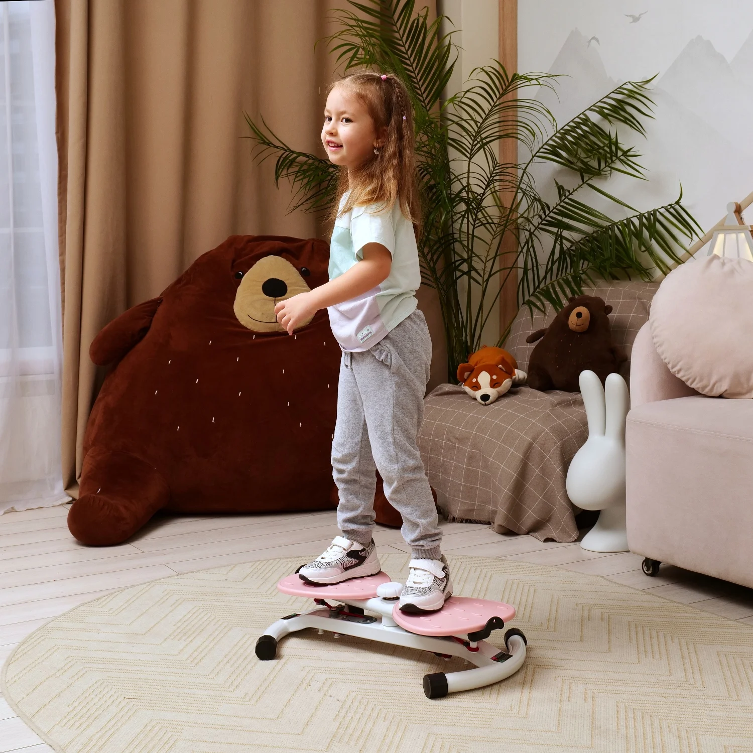 Фото Фитнес платформа /горнолыжный тренажёр DFC "Twister Bow" с эспандерами TW-S108P со склада магазина Спортев