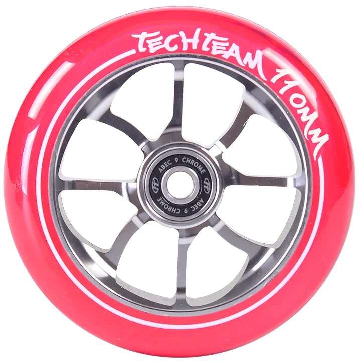 Фото Колесо для самоката TechTeam X-Treme 110 мм Форма PO transparent red со склада магазина СпортЕВ