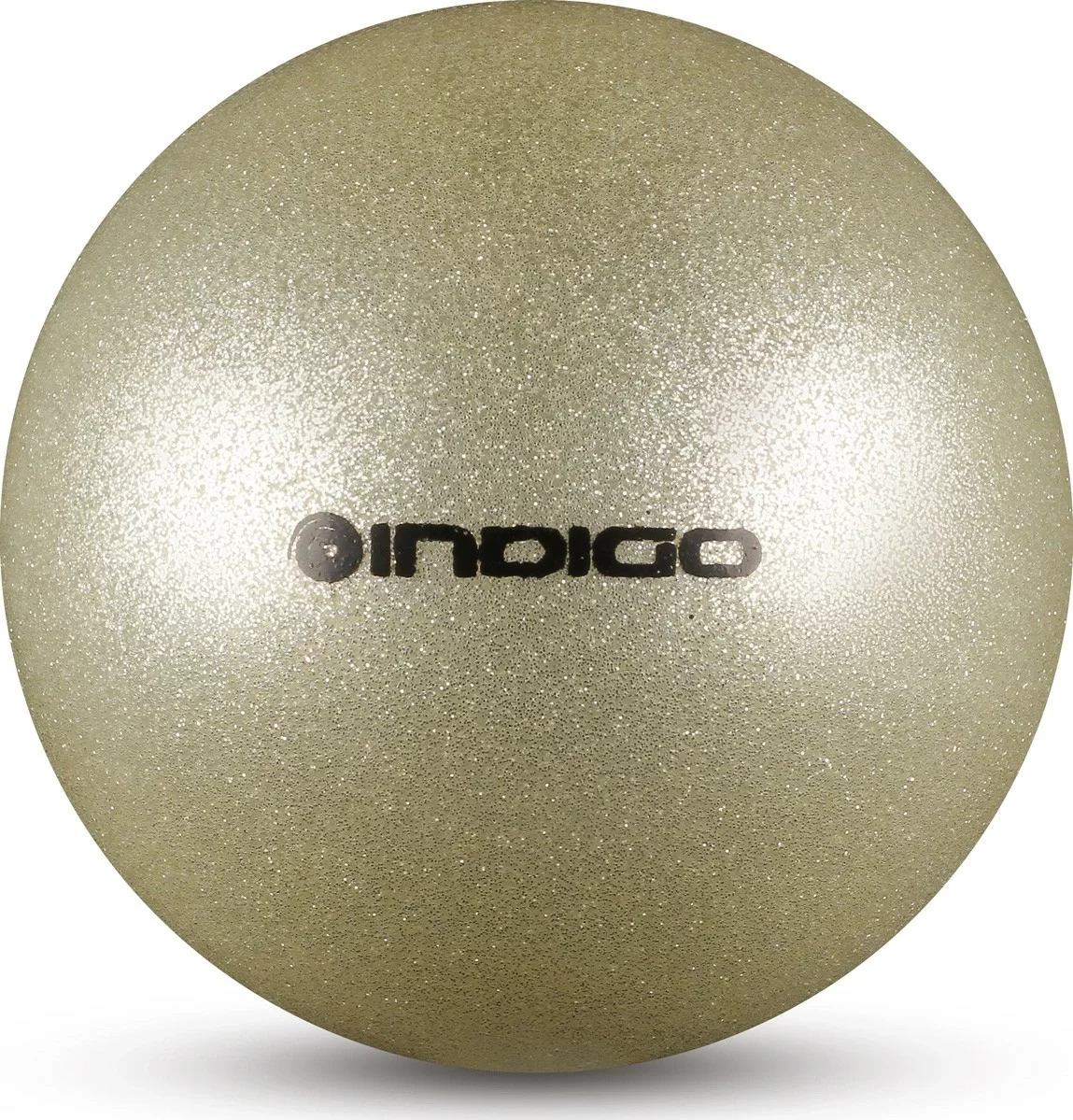 Фото Мяч для художественной гимнастики 15 см 300 г Indigo металлик серебро с блестками IN119 со склада магазина СпортЕВ