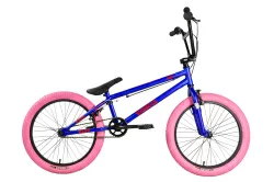 Велосипед Stark Madness BMX 1 (2023) ярко-синий/красный/светлый розовый