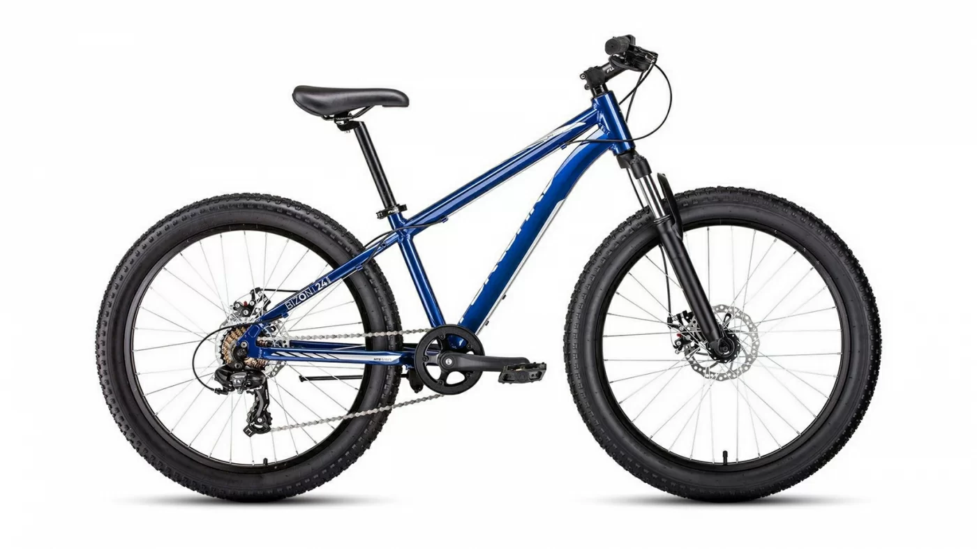 Фото Велосипед Forward Bizon Mini 24 (2021) синий со склада магазина СпортЕВ