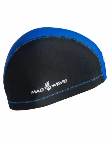 Фото Шапочка для плавания Mad Wave Duotone Lycra black/blue M0527 02 0 04W со склада магазина СпортЕВ