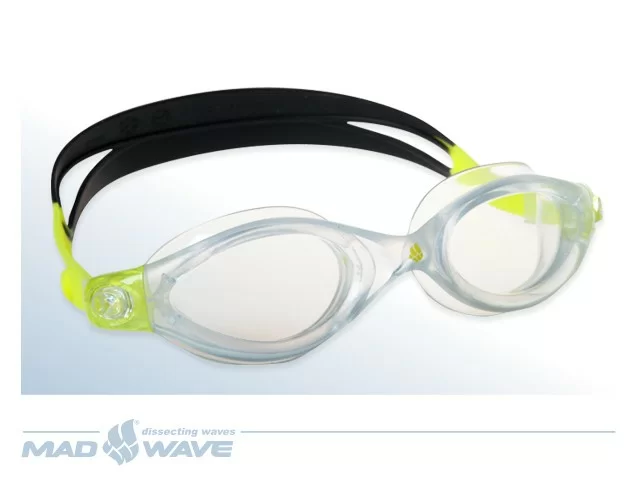 Фото Очки для плавания Mad Wave Clear Vision CP Lens grey/yellow M0431 06 0 10W со склада магазина СпортЕВ