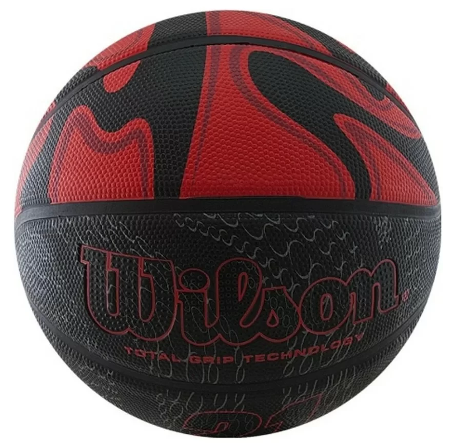 Фото Мяч баскетбольный Wilson 21 Series размер №7 красн-чер-сереб WTB2103XB07 со склада магазина СпортЕВ