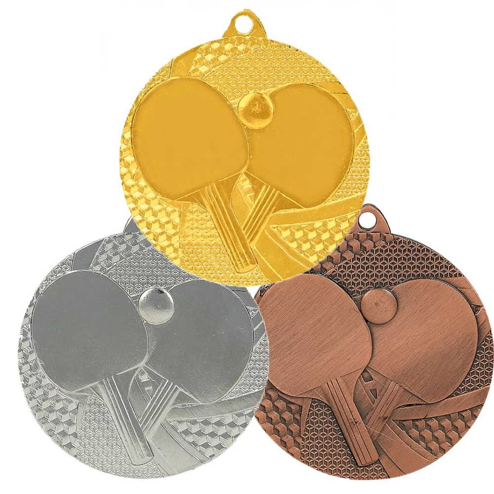 Фото Комплект медалей MMC 7750 (G/S/B) настольный теннис (D-50мм, s-2,5мм) со склада магазина Спортев